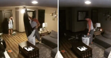 男「洗濯物よいしょっと」　ガッシャーーン！　男「えっ？！」　女の子「ママ―！」